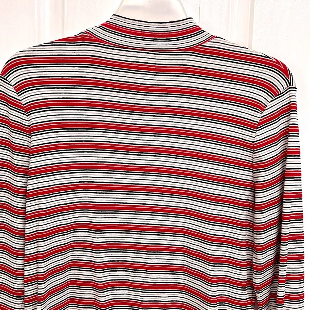 Kim Rodgers Multi Color Long Sleeve Pull Over Turtleneck Sweater Size M